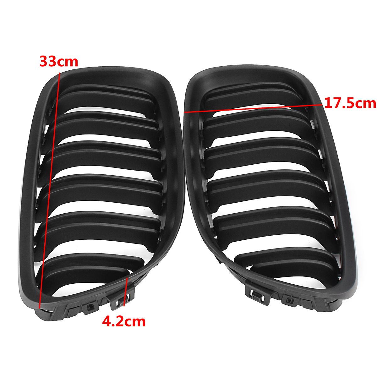 Pair-Kidney-Front-Grille-Grill-Matt-Black-For-BMW-3-Series-E90-E91-2009-2011-1405709