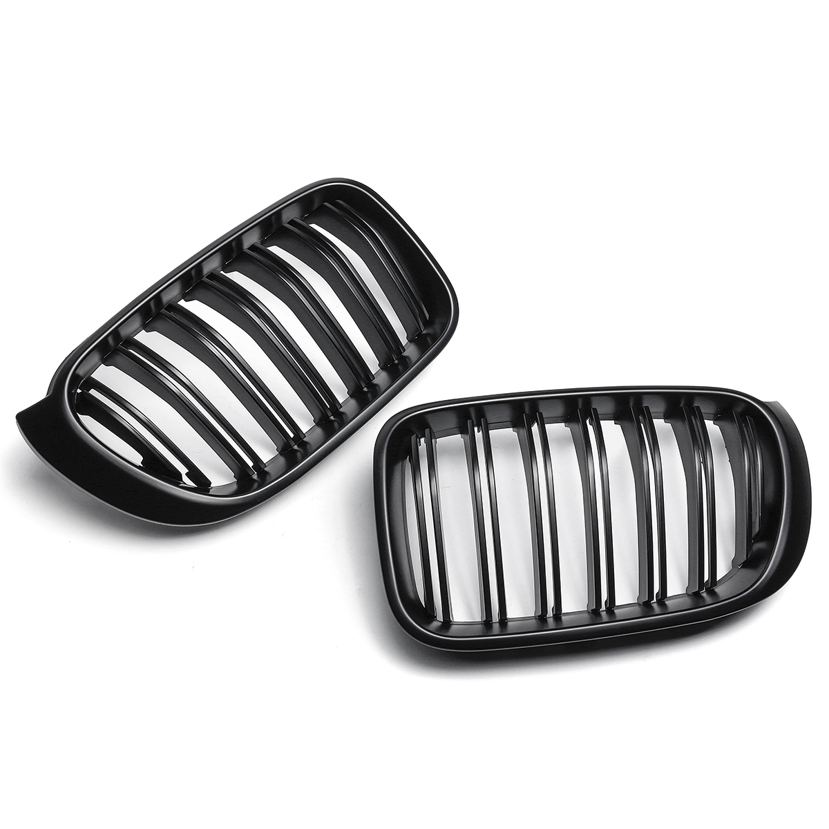 Pair-Matte-Black-Double-Line-Front-Kidney-Grille-For-BMW-F25-F26-X3-X4-2014-2018-1428194