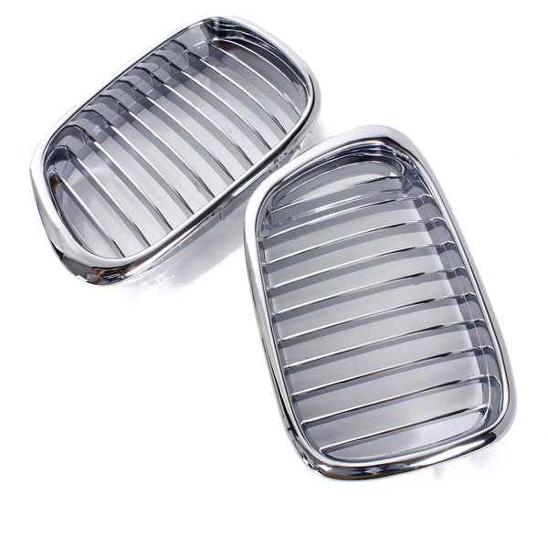 Plated-Chrome-Front-Hood-Kidney-Grille-Insert-For-BMW5-SeriesE39-97-03-950289