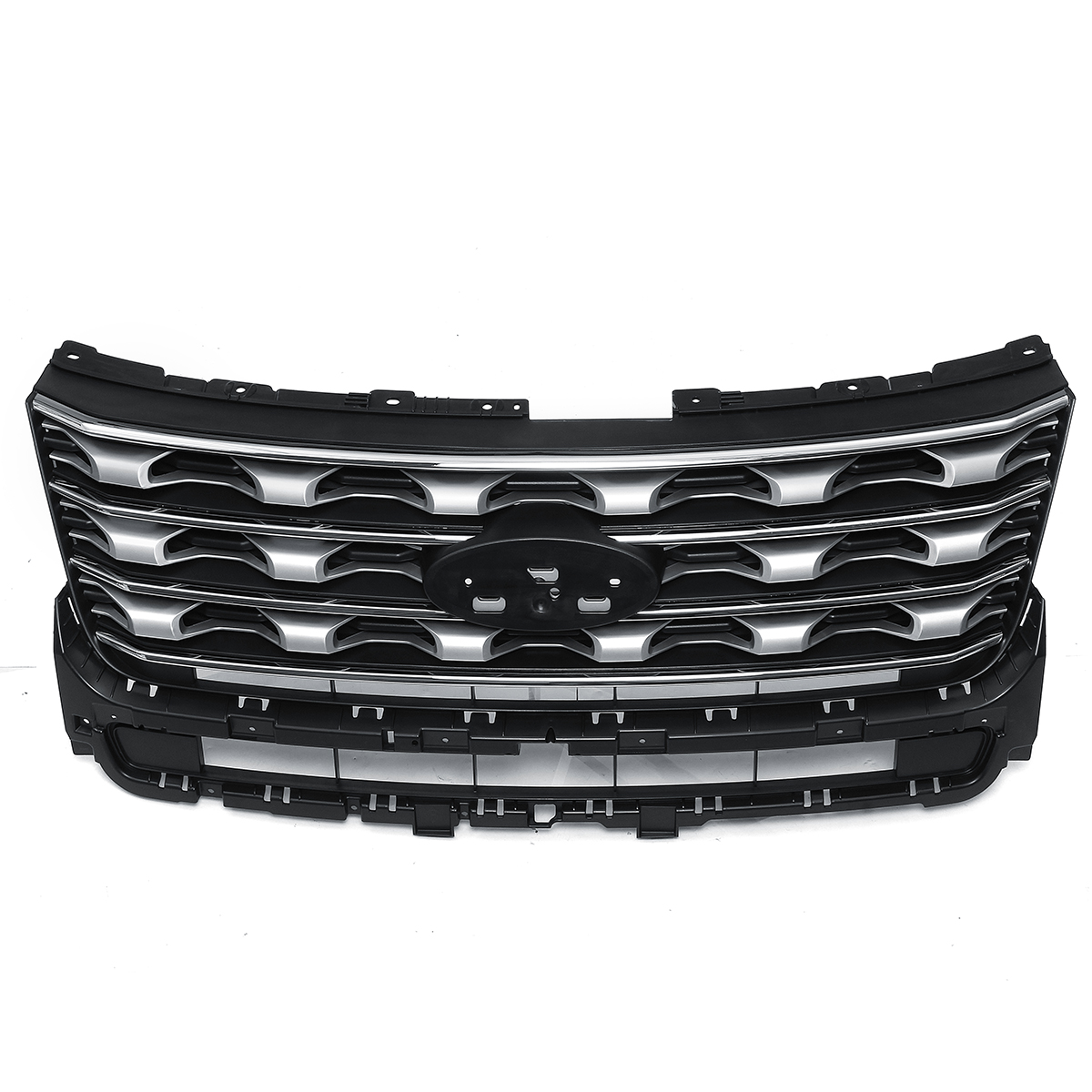 Replacement-Silver--Black-Sport-Style-Front-Grille-Grill-For-Ford-Explorer-2016-2017-1619536
