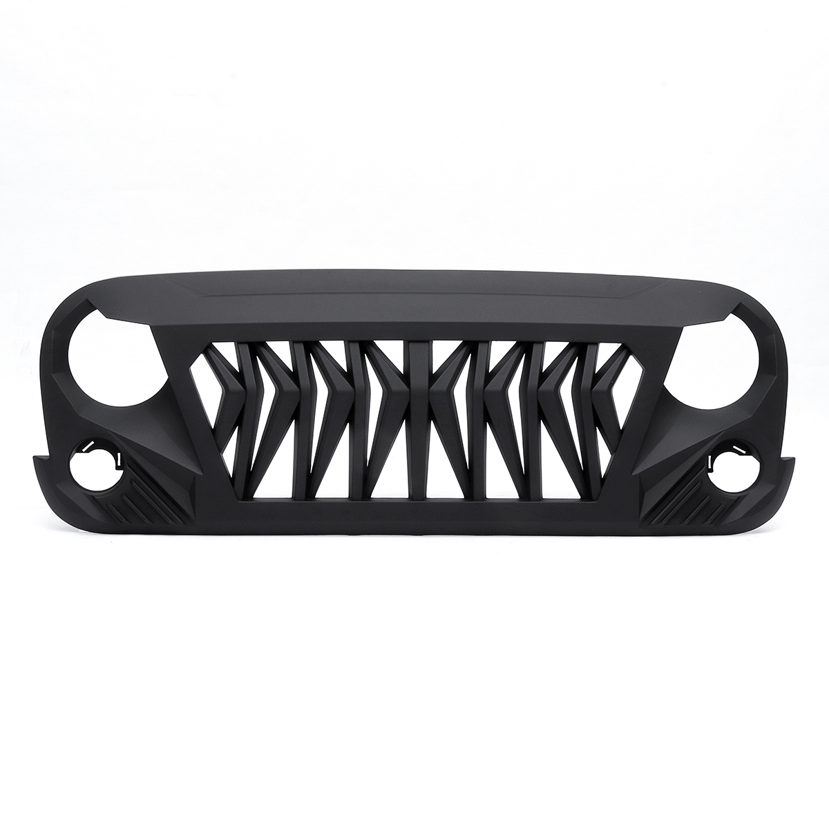 Shark-Grille-Matt-Black-ABS-Unlimited-Rubicon-For-2007-2018-Jeep-Wrangler-JK-JKU-1484443