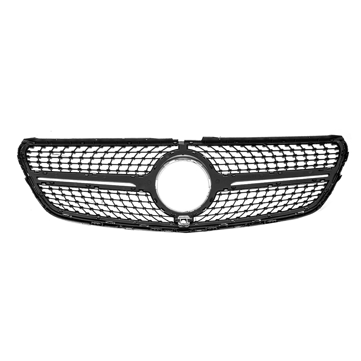 Silver-Diamond-Front-Grille-Grill-For-Mercedes-Benz-W447-V200-V220-V250-V260-2015-2018-With-Camera-1550013