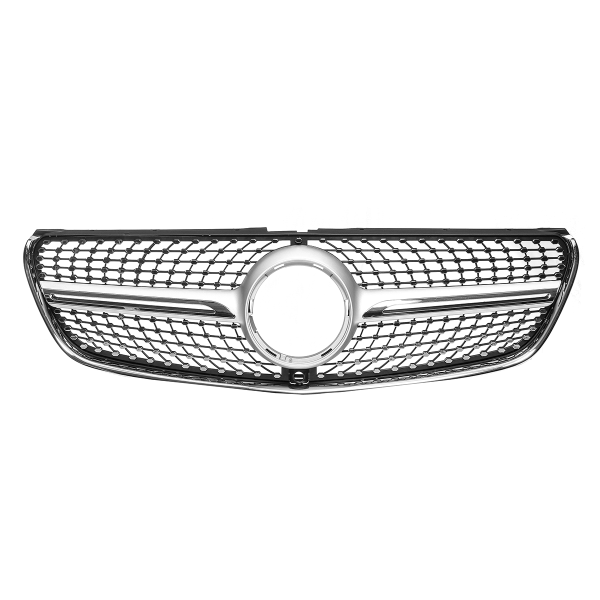 Silver-Diamond-Front-Grille-Grill-For-Mercedes-Benz-W447-V200-V220-V250-V260-2015-2018-With-Camera-1550013