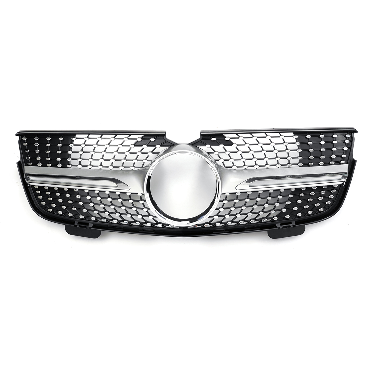 Silver-Diamond-Grille-Front-Grill-For-Mercedes-Benz-X164-GL-Class-GL450-GL350-GL320-1568508