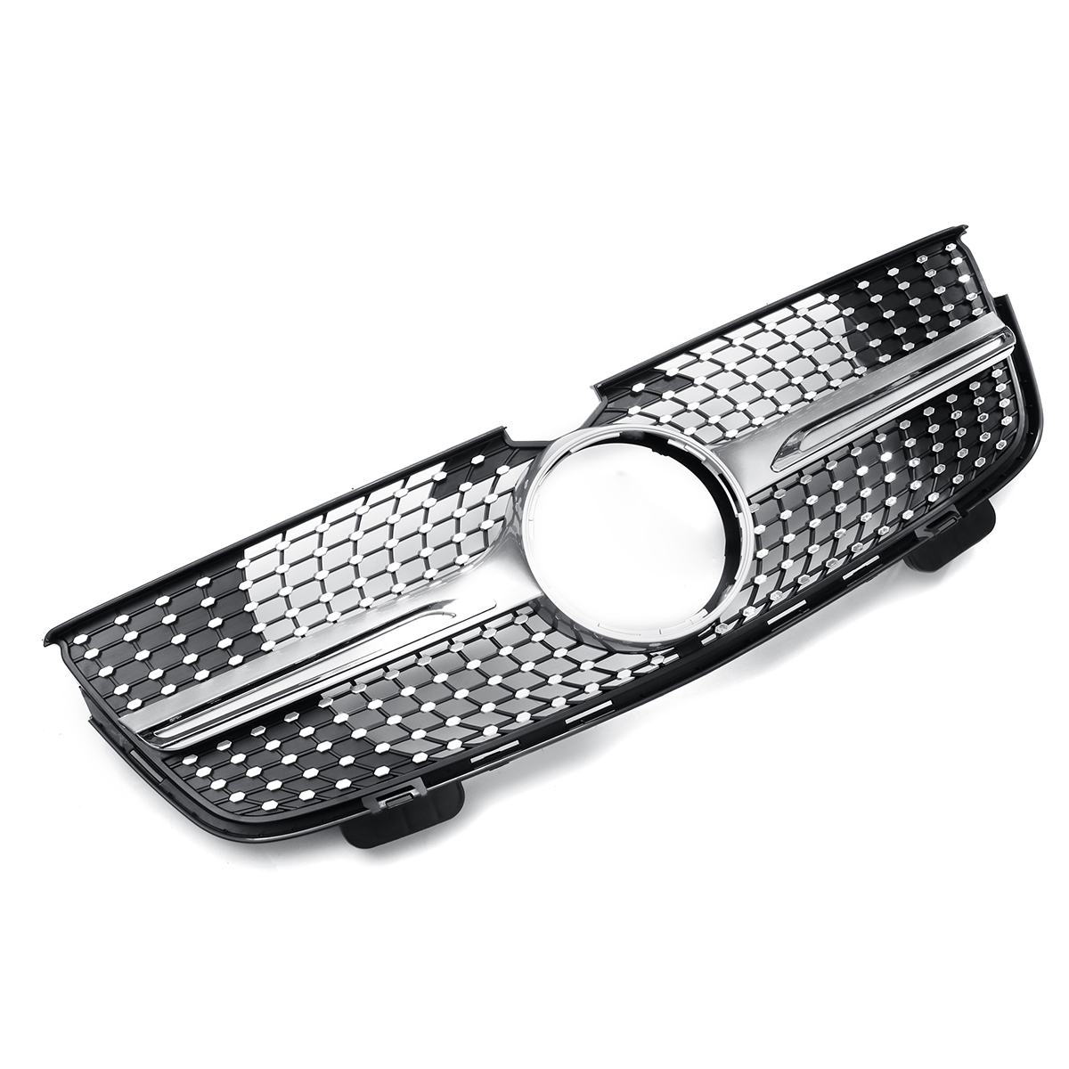 Silver-Diamond-Grille-Front-Grill-For-Mercedes-Benz-X164-GL-Class-GL450-GL350-GL320-1568508