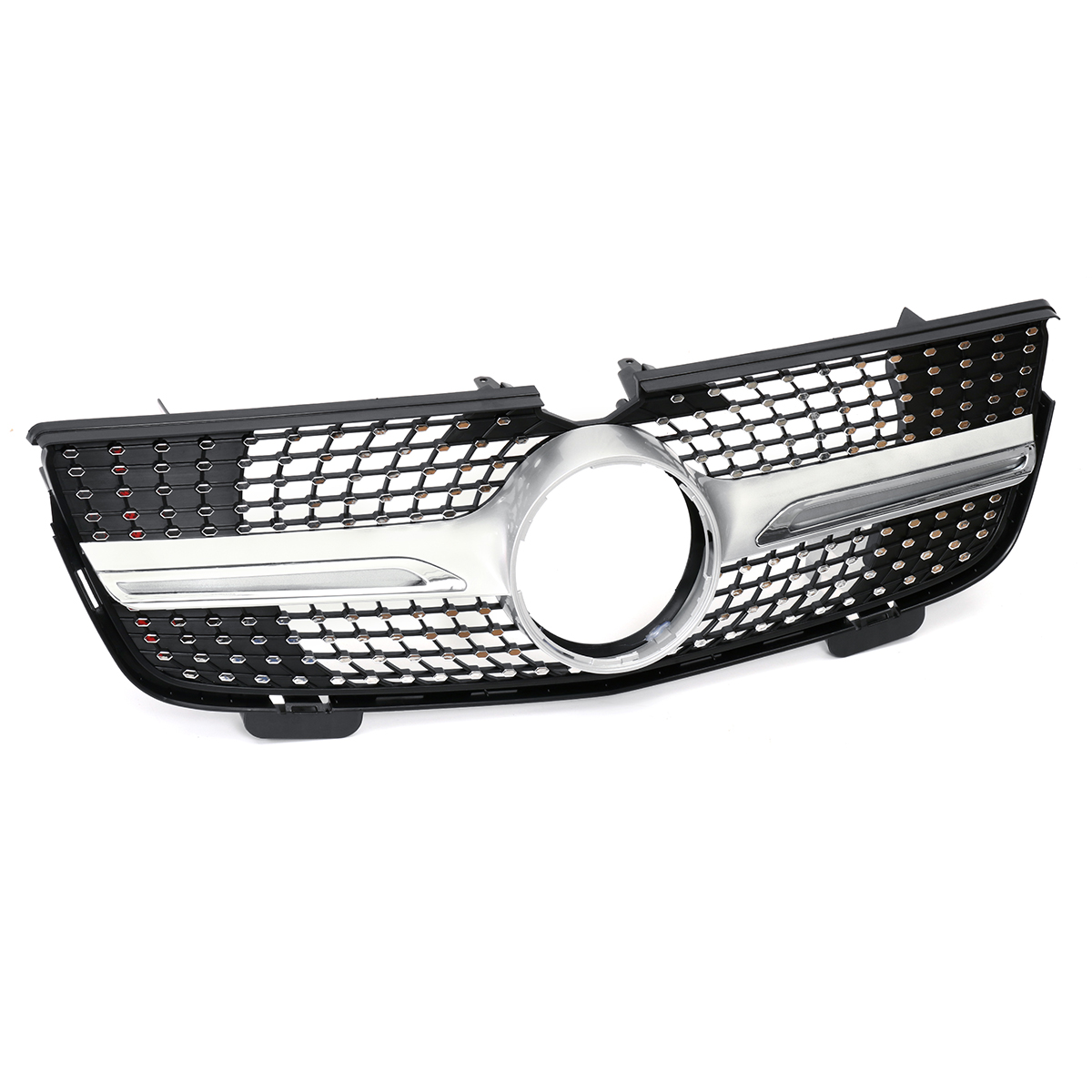Silver-Diamond-Grille-Front-Grill-For-Mercedes-Benz-X164-GL-Class-GL450-GL350-GL320-1568508