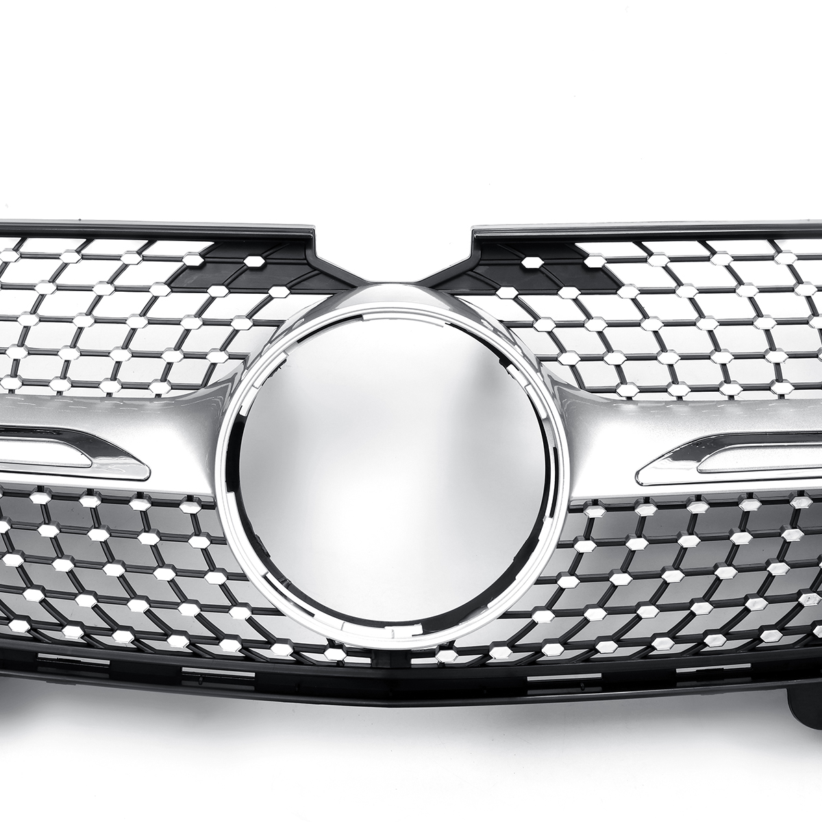 Silver-Diamond-Grille-Front-Grill-For-Mercedes-Benz-X164-GL-Class-GL450-GL350-GL320-1568508