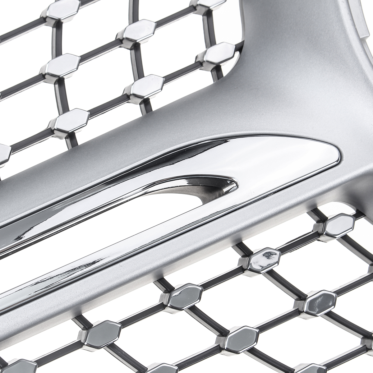 Silver-Diamond-Style-Front-Bumper-Grille-Grill-For-Mercedes-Benz-V-class-W447-15-18-1550014