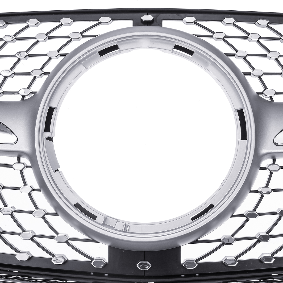 Silver-Diamond-Style-Front-Bumper-Grille-Grill-For-Mercedes-Benz-V-class-W447-15-18-1550014