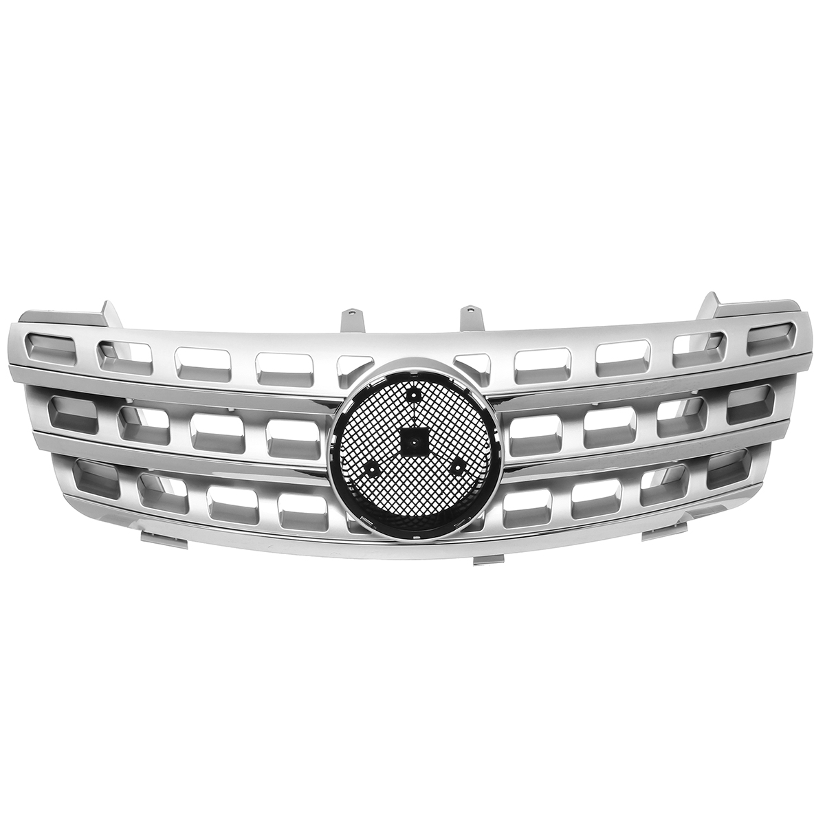 Silver-Front-Bumper-Sport-Grille-For-Mercedes-W164-ML320-ML350-ML430-ML550-2005-2008-1578474