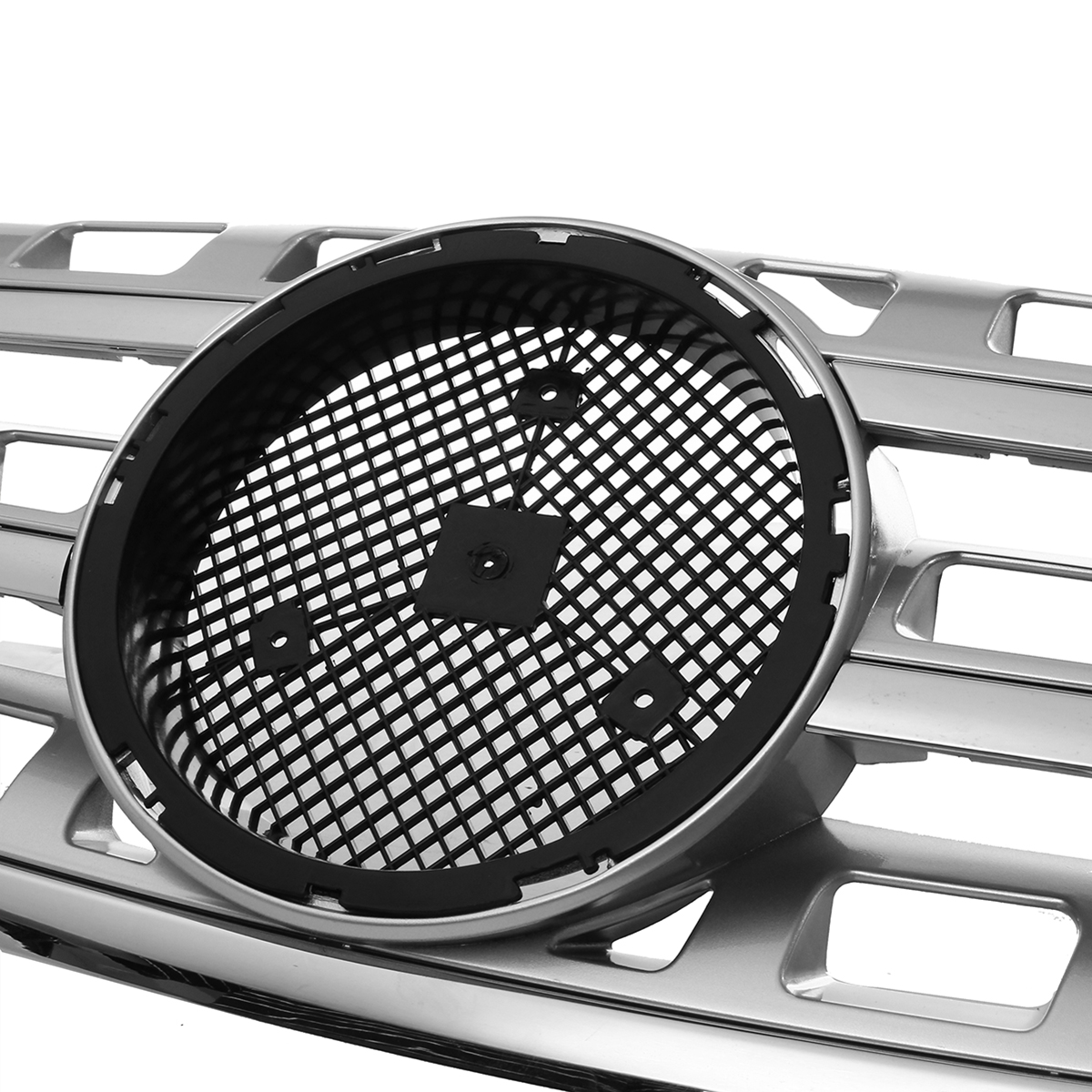 Silver-Front-Bumper-Sport-Grille-For-Mercedes-W164-ML320-ML350-ML430-ML550-2005-2008-1578474