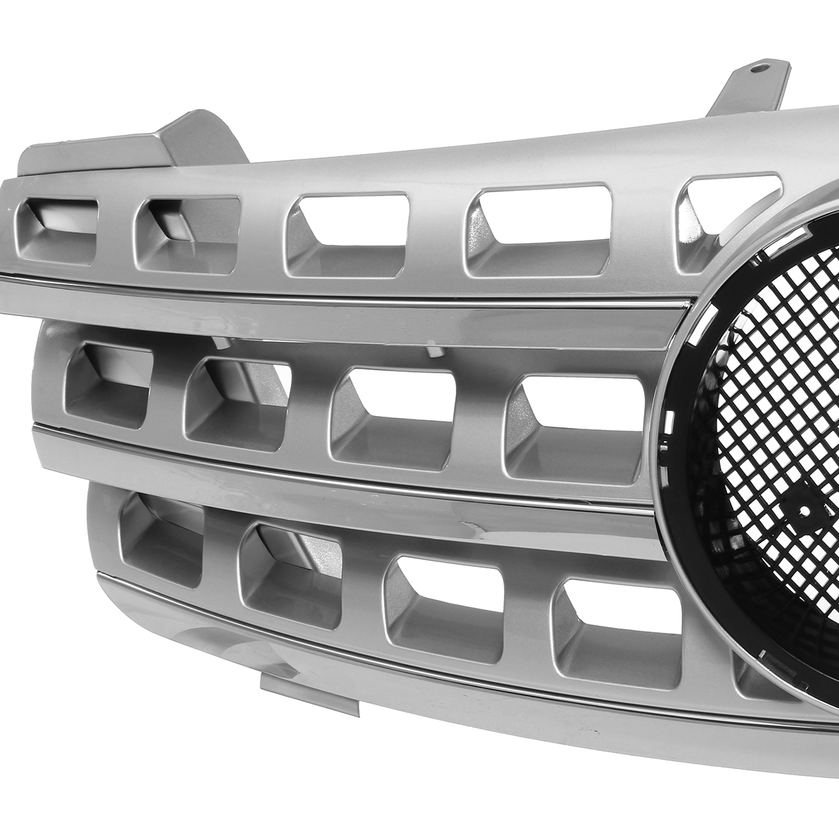 Silver-Front-Bumper-Sport-Grille-For-Mercedes-W164-ML320-ML350-ML430-ML550-2005-2008-1578474