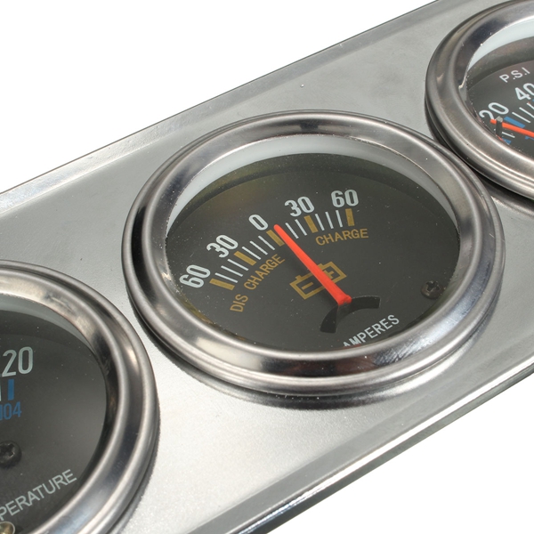 Car-Auto-Meter-Trio-Ammeter-Water-Temp-Oil-Pressure-Gauge-Mechanical-Sliver-1015470