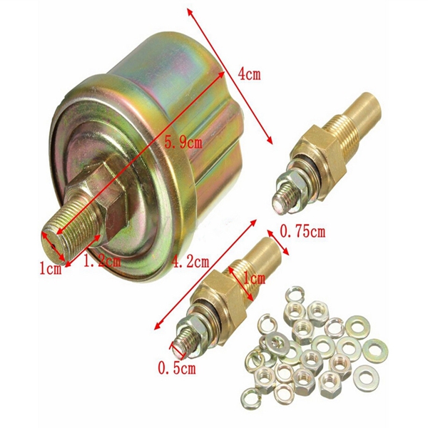 Car-Auto-Meter-Trio-Ammeter-Water-Temp-Oil-Pressure-Gauge-Mechanical-Sliver-1015470