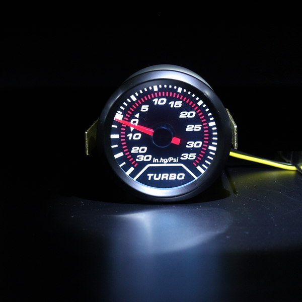 Universal-52mm-2Prime-White-LED-Car-Turbo-Boost-Press-Pressure-Gauge-Smoked-Dial-Psi-1030240
