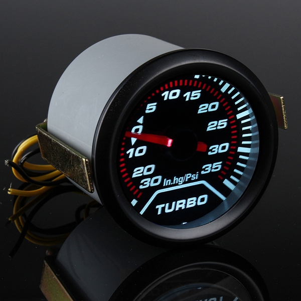 Universal-52mm-2Prime-White-LED-Car-Turbo-Boost-Press-Pressure-Gauge-Smoked-Dial-Psi-1030240