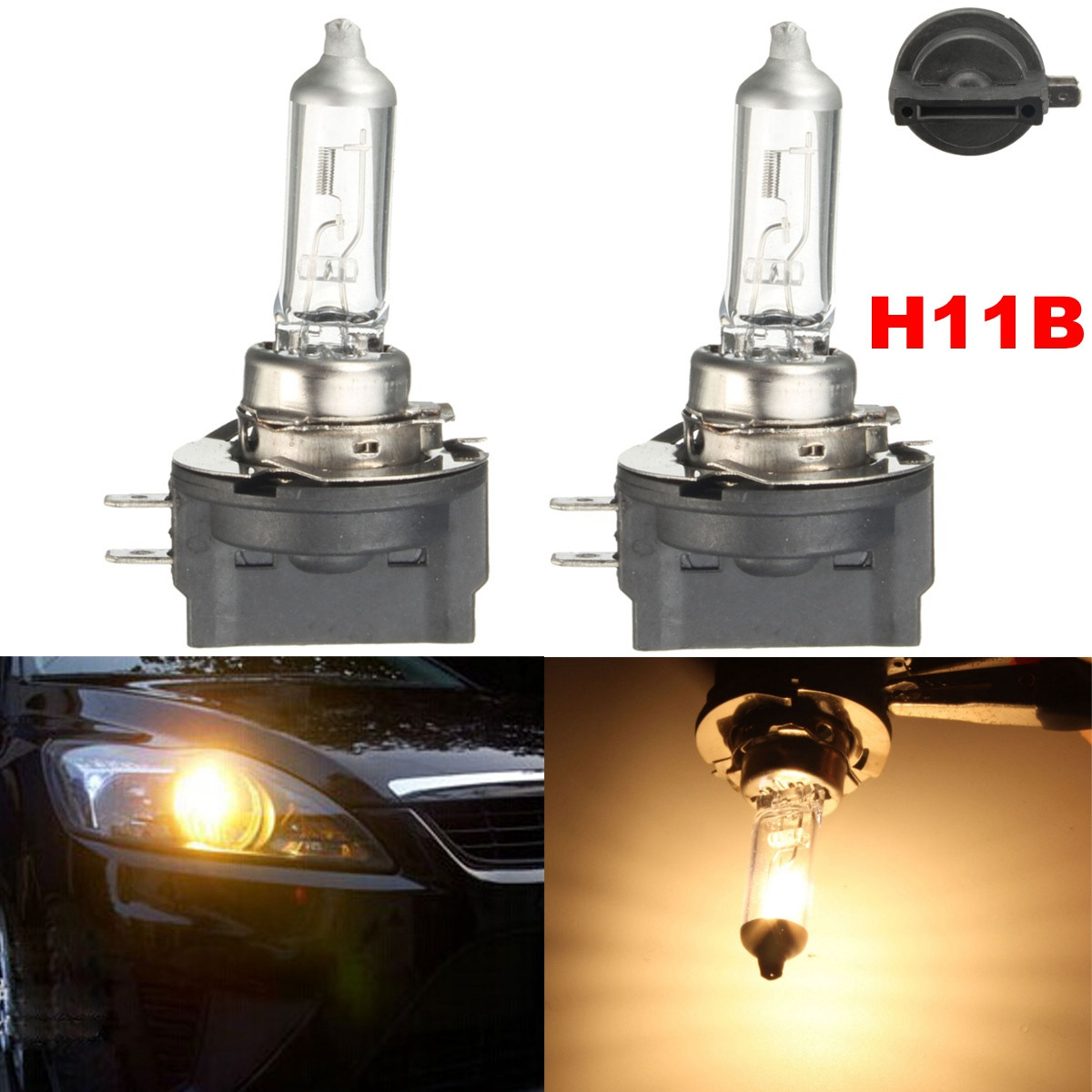 2-x-55W-12V-3000K-H11B-Halogen-Headlight-Light-Lamp-Clear-Bulbs-Replacement-1057350