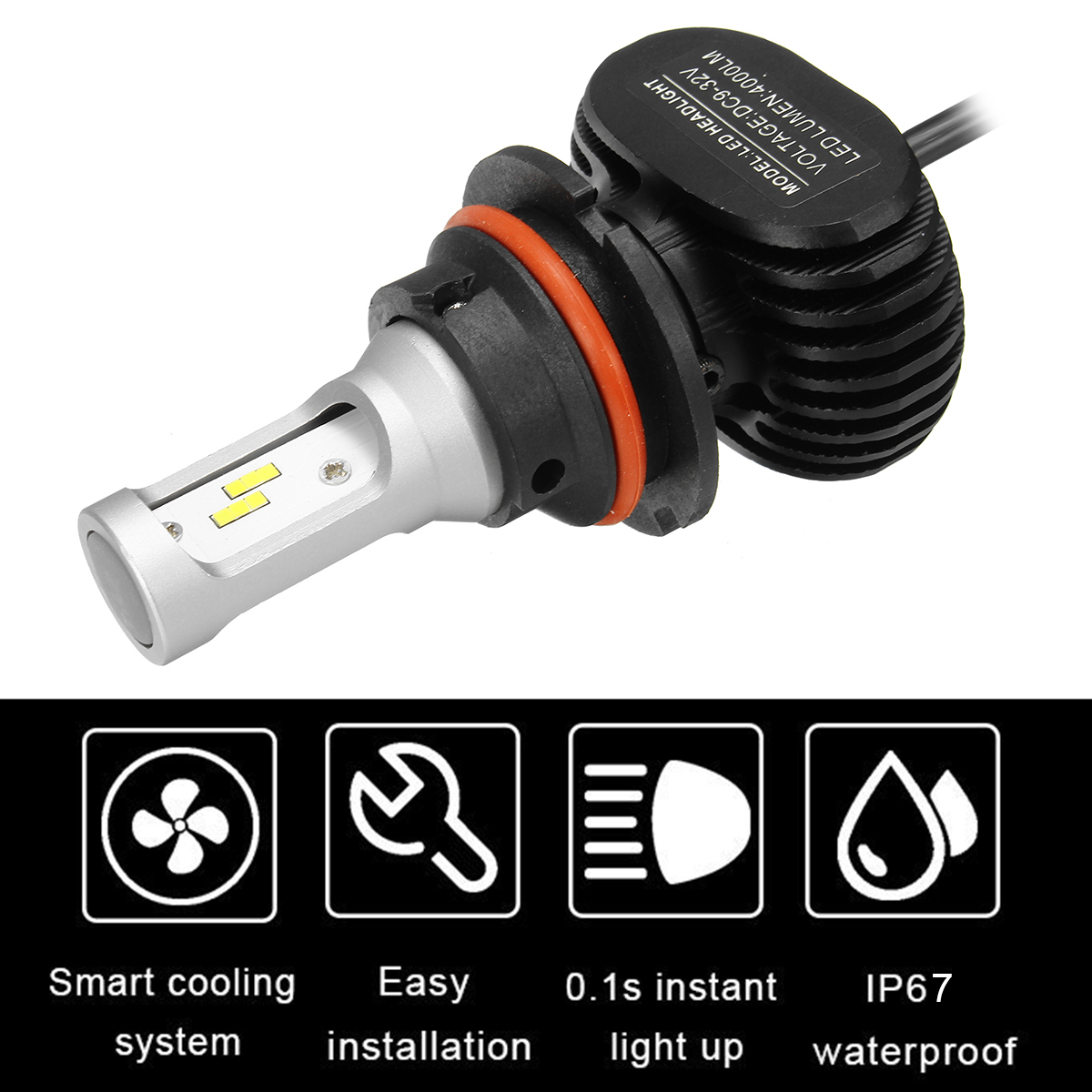 2Pcs-9007-HB5-6500K-8000LM-Dual-Beam-White-Car-3COB-LED-Headlights-Bulb-Waterproof-1327730