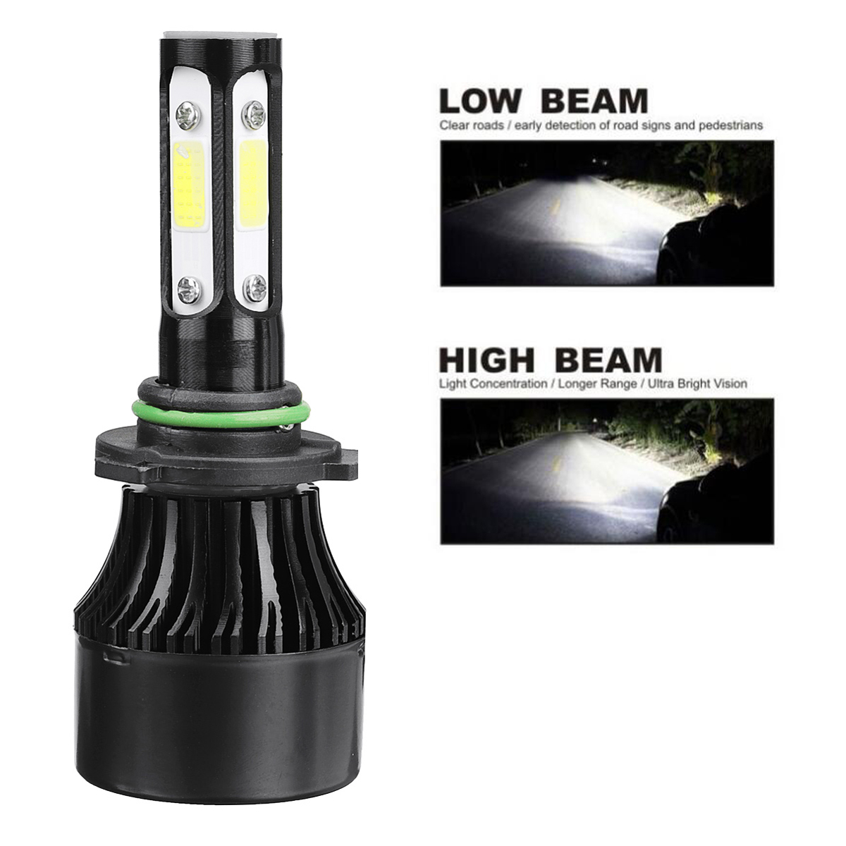 4-Side-COB-LED-Car-Headlights-90059006H11-Hi-Low-Beam-Fog-Light-Bulb-6000K-120W-2Pcs-1751935