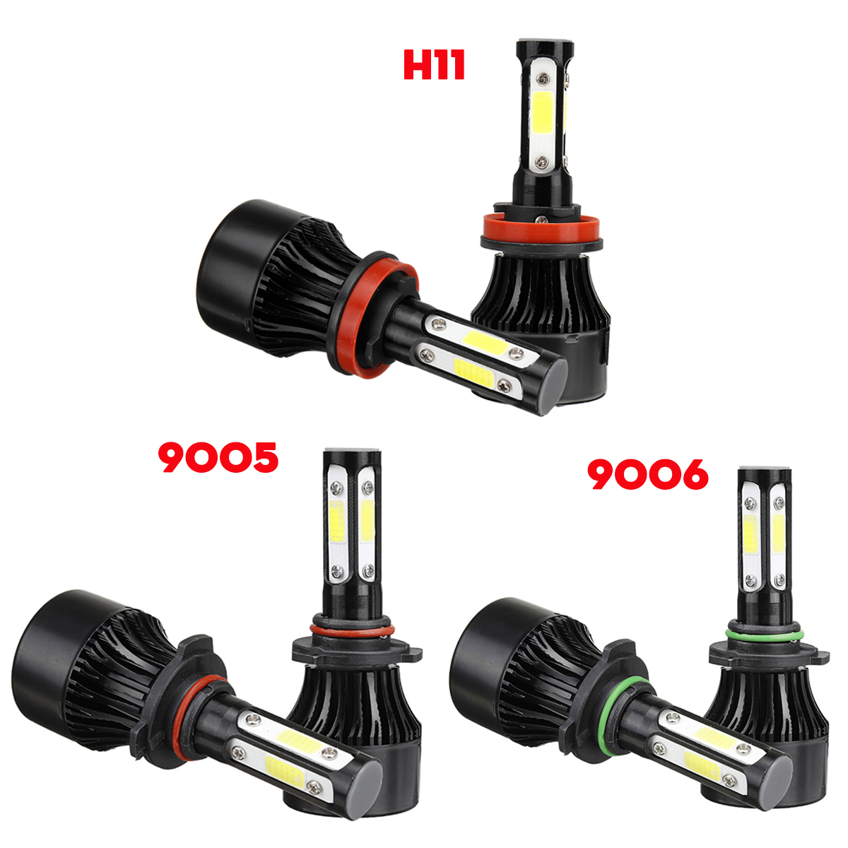 4-Side-COB-LED-Car-Headlights-90059006H11-Hi-Low-Beam-Fog-Light-Bulb-6000K-120W-2Pcs-1751935