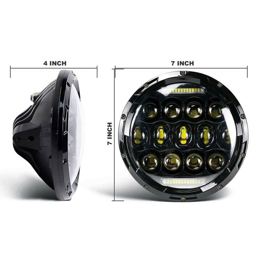 7-Inch-75W-Car-LED-Headlight-High-Low-Beam-DRL-H4-Adapter-For-Jeep-Wrangler-1806693