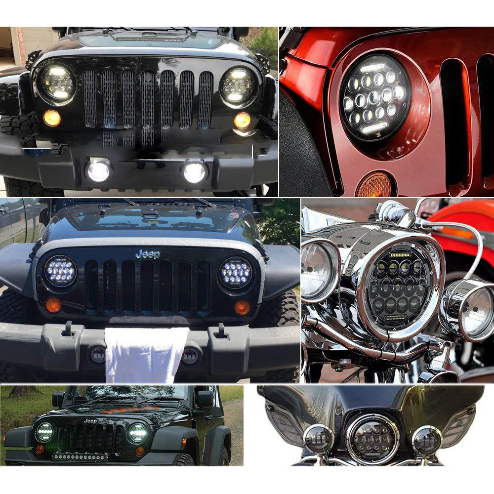 7-Inch-75W-Car-LED-Headlight-High-Low-Beam-DRL-H4-Adapter-For-Jeep-Wrangler-1806693