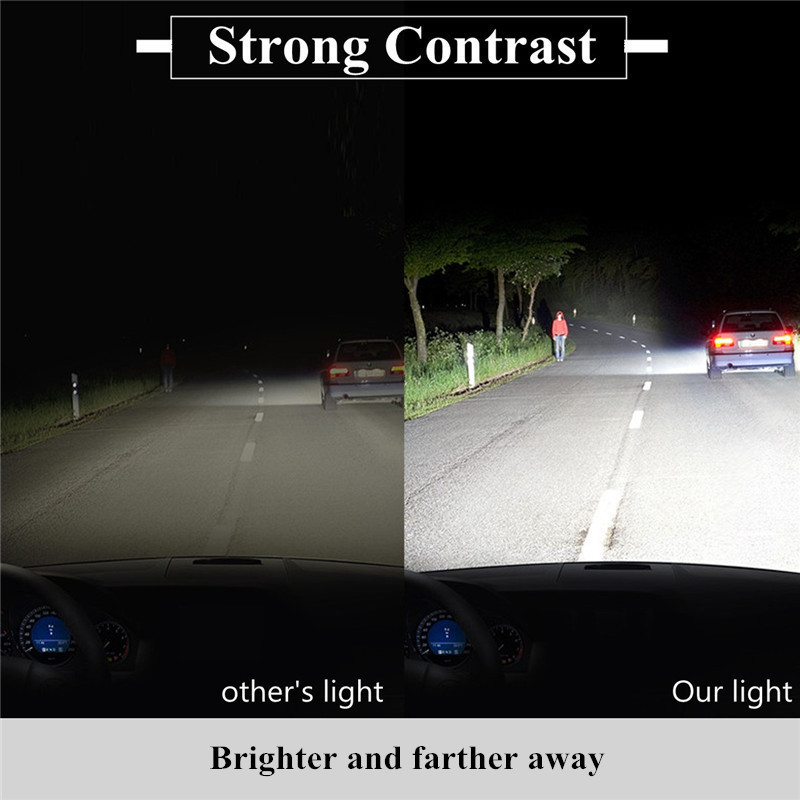 72W-7200LM-LED-Car-Headlights-Bulb-Fog-Lamp-H3-H4-H7-H11H8-90059006-6500K-White-1351669