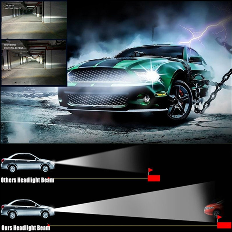 72W-7200LM-LED-Car-Headlights-Bulb-Fog-Lamp-H3-H4-H7-H11H8-90059006-6500K-White-1351669