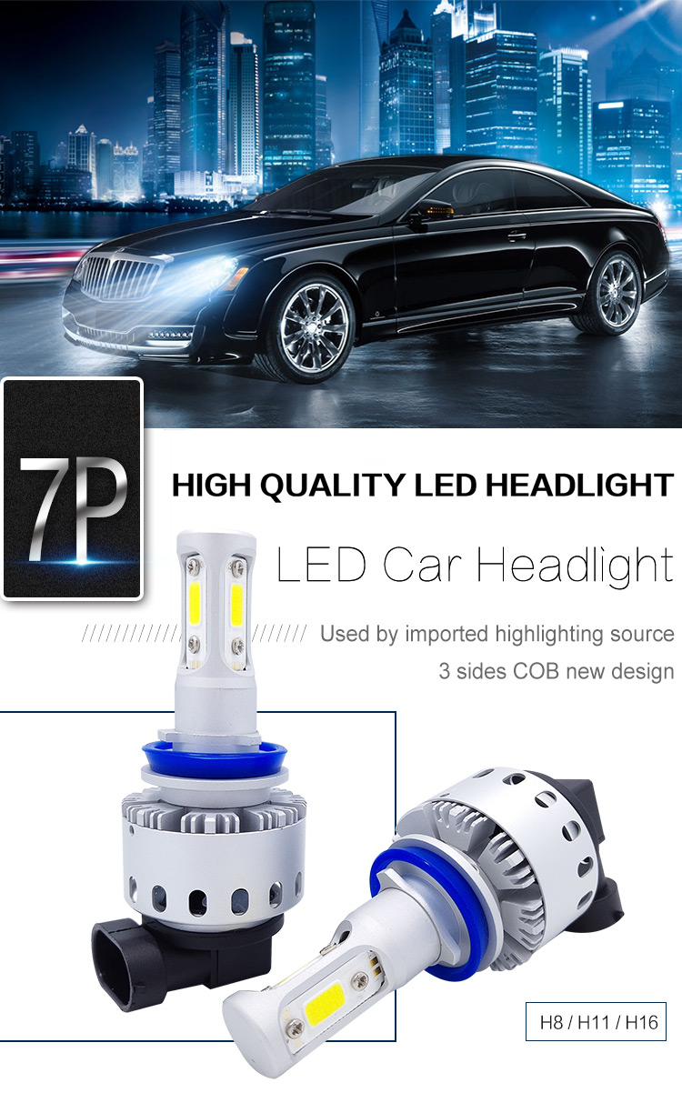 7P-90W-LED-Headlights-Bulbs-Fog-Lamps-H1-H4-H7-10000LM-6000K-White-Universal-2PCS-1456402