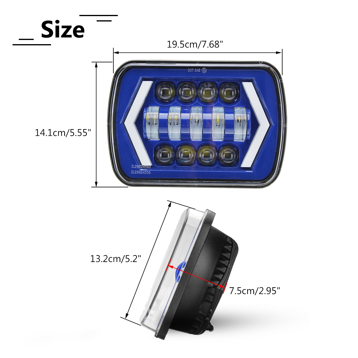 7X6Inch-H4-LED-Car-Headlights-Hi-Lo-Combo-Beam-Halo-DRL-55W-for-Jeep-Cherokee-Pickup-1274606