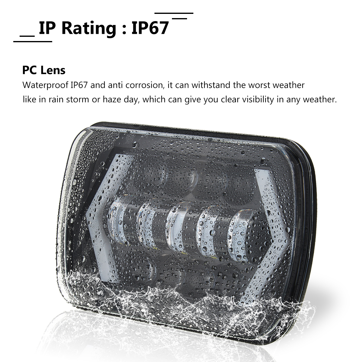 7x6-5X7-55W-H4-LED-Headlights-DRL-1PCS-for-JeepCherokee-XJWrangler-YJToyota-Pickup-1292000