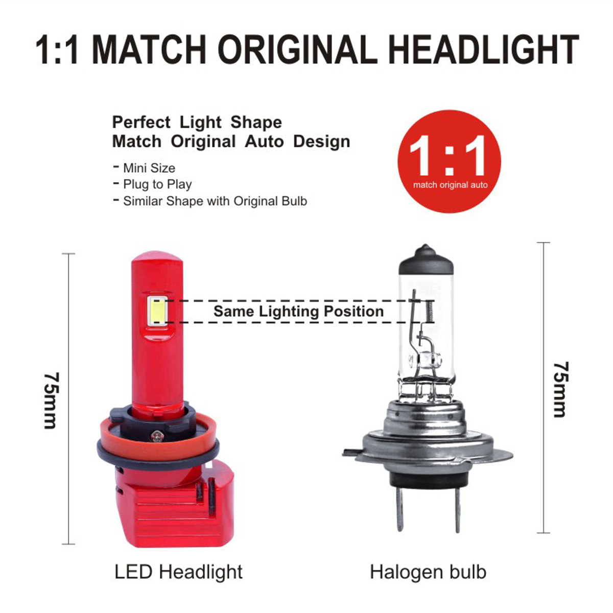 9005-9006-H7-H11-Car-LED-headlight-Bulb-Fog-Light-72W-5740LM-Waterproof-RED-1780018