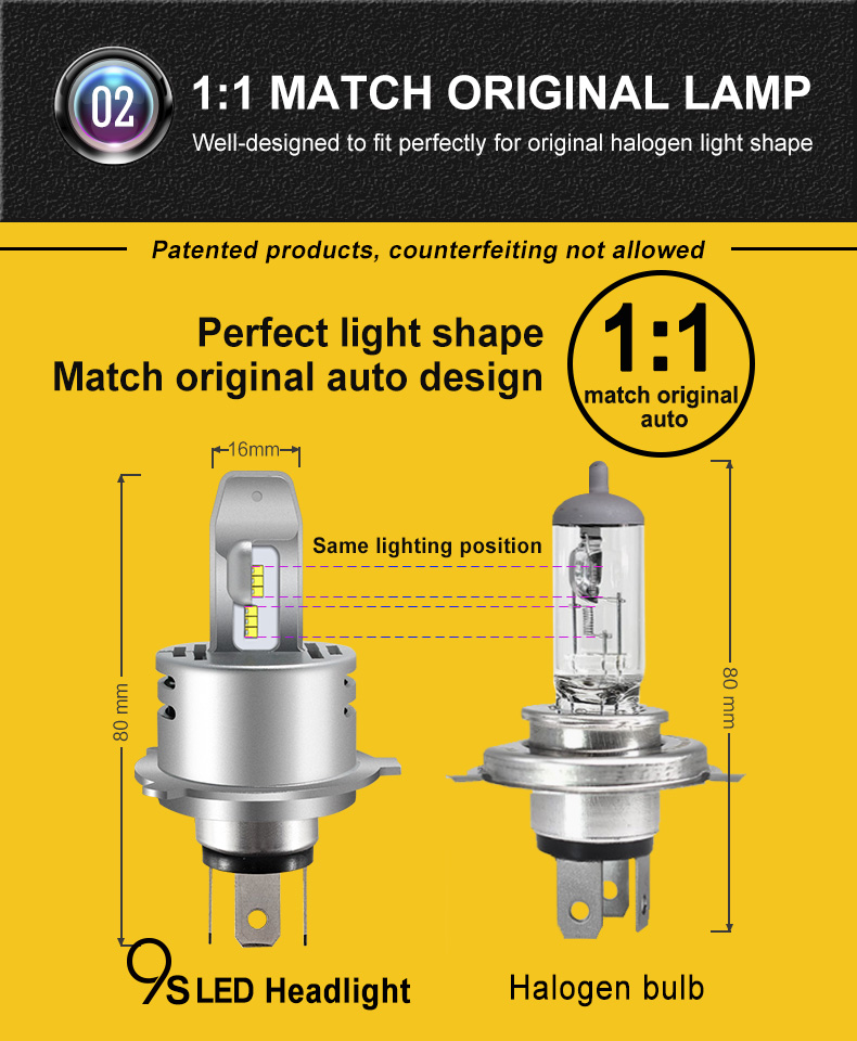 9S-Car-LED-Headlights-Bulbs-Fog-Lamp-H1-H4-H7-IP68-100W-12000LM-6500K-White-2PCS-1435827
