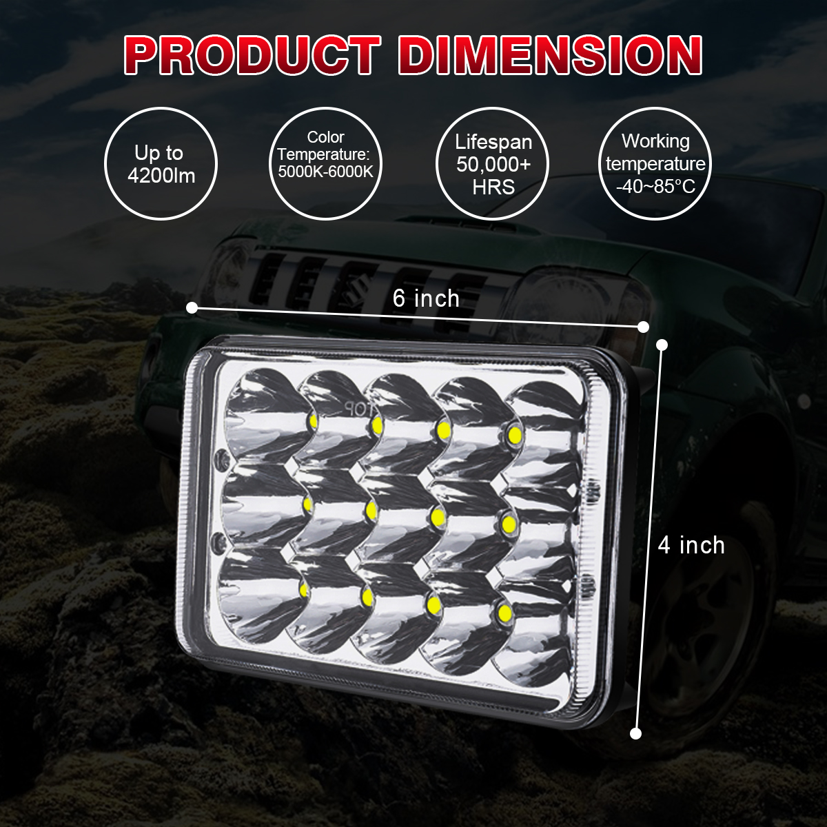 AMBOTHER-4PCS-4x6-Inch-Rectangular-LED-Headlights-Bulb-12V-6000K-White-H4651-H4652-H4656-H4666-H6545-1329288
