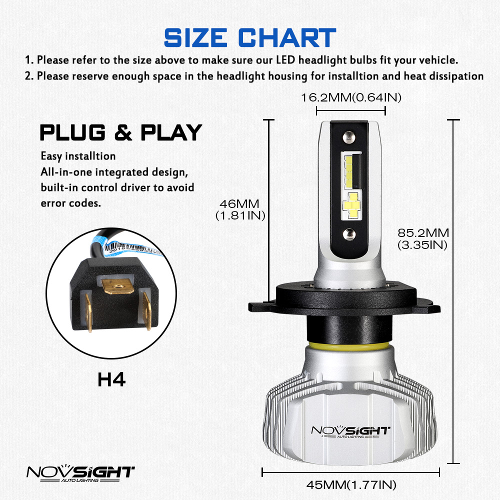 NovSight-A500-N15-50W-10000LM-LED-Car-Headlights-Bulbs-Fog-Lamp-H1-H3-H4-H7-H11-9005-9006-6500K-1311744