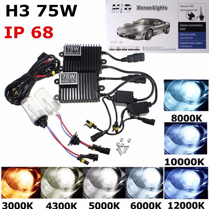 Pair-H3-75W-DC-12V-Xenon-Car-Headlights-Bulbs-HID-Light-Lamp-with-Ballast-Kit-4300K-12000K-1583504
