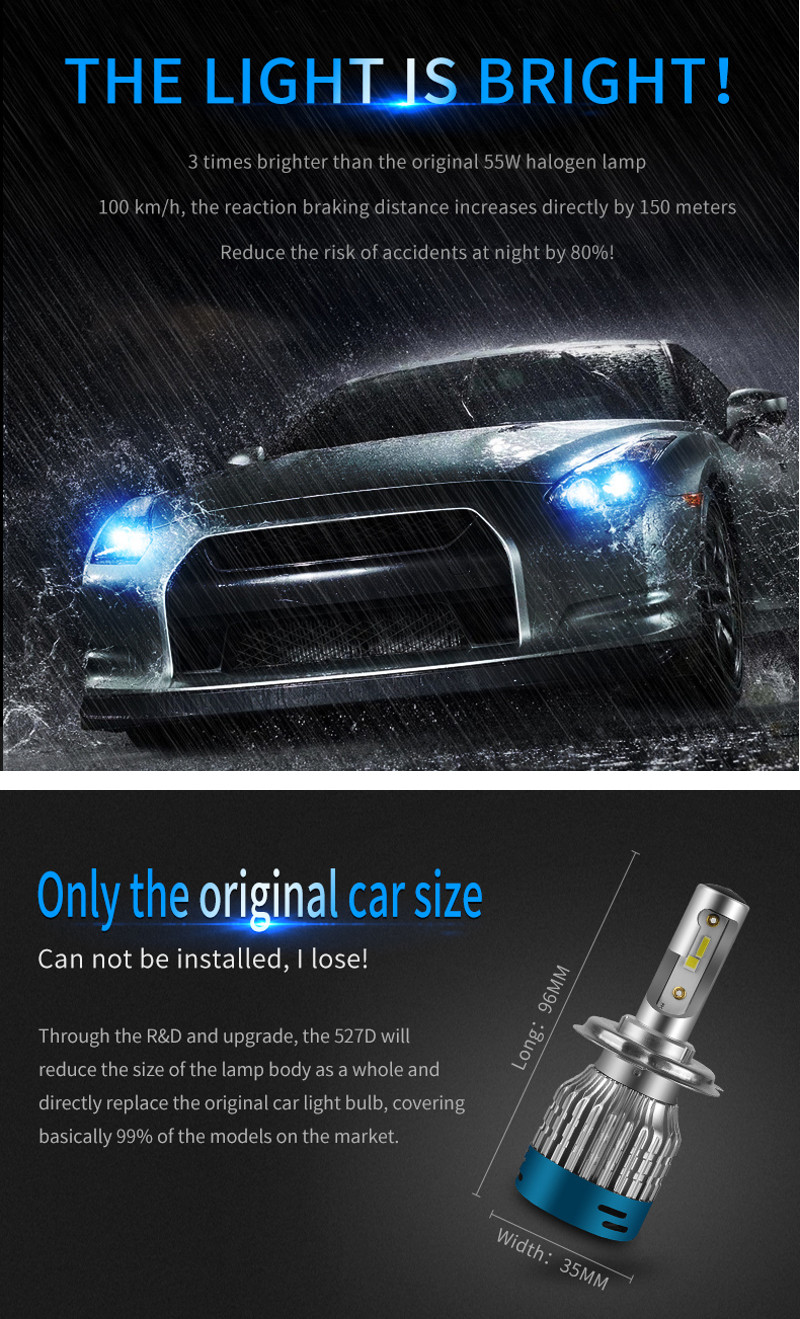 Pair-NAO-527D-Car-LED-Headlights-H1-H3-H4-H7-H11-H13-9005-9006-DC12V-60W-6000LM-1294869