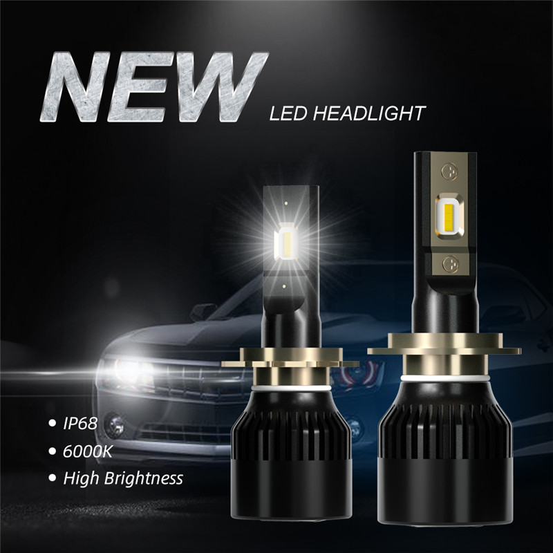 RoadSun-1905-60W-CSP-LED-Headlights-Bulbs-H1-H4-H7-H11-9005-9006-6000LM-6000K-White-2PCS-For-Car-Mot-1611541