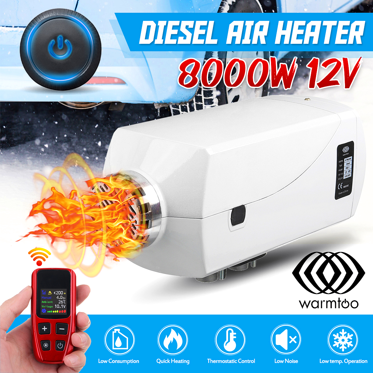 12V-8KW-Diesel-Air-Heater-wNewest-Red-Remote-Control-For-Truck-Car-Boat-Trailer-1702625