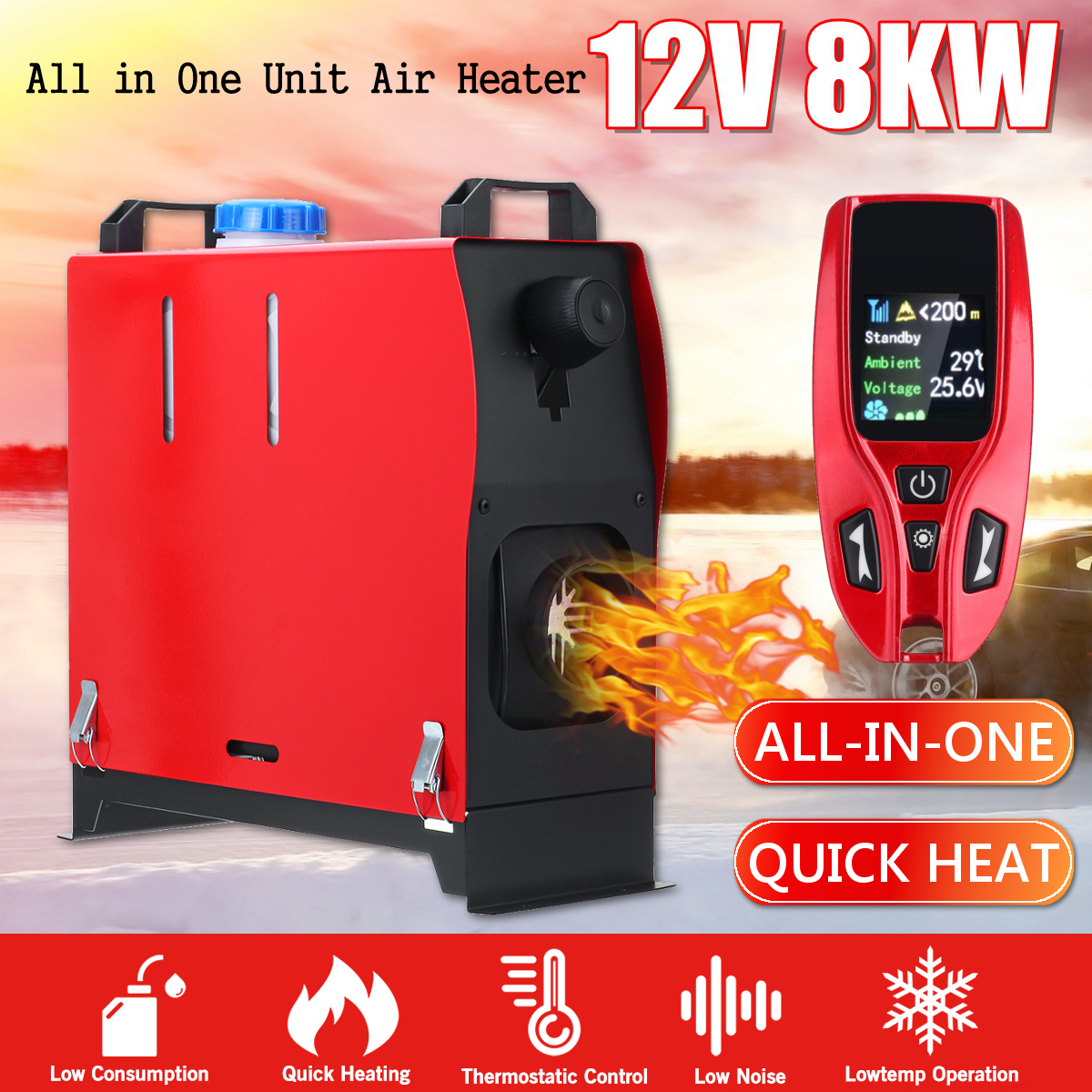 All-in-One-8KW-12V-Car-Heating-Tool-Diesel-Air-Heater-Single-Hole-Red-Remote-Control-LCD-Monitor-Par-1602182