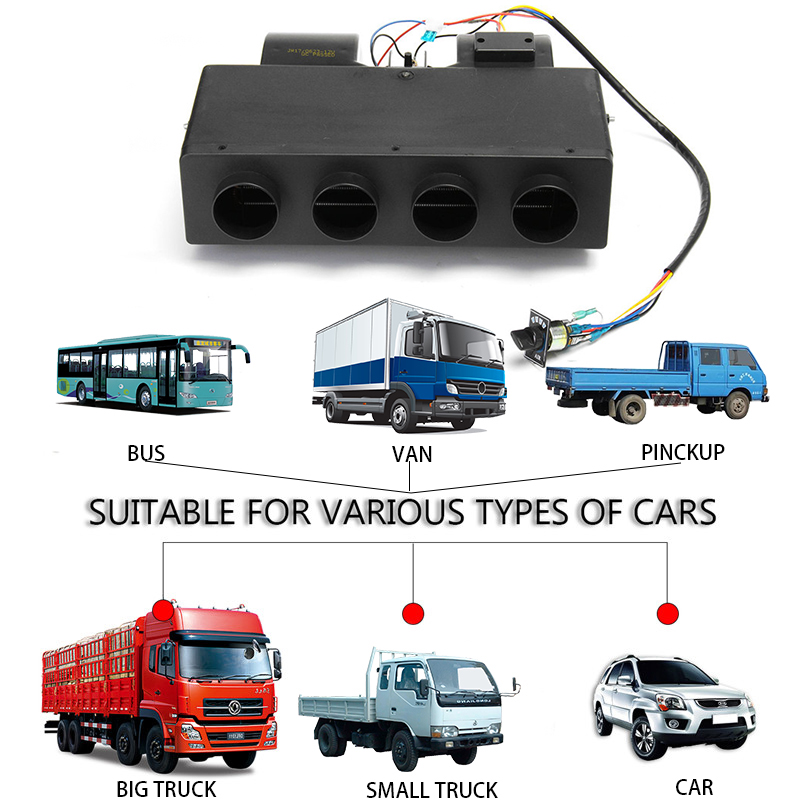 BEU-404-000-AUTO-AC-Black-Car-Warming-Evaporator-Truck-Heater-Three-Retaining-Wind-12V-Under-Dash-1330627