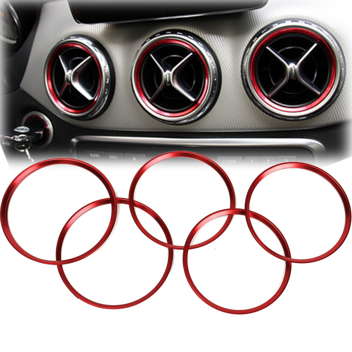 5pcs-Air-Outlet-Decorative-Ring-For-Mercedes-Benz-A-Class-A180-A200-A250-W176-1054971
