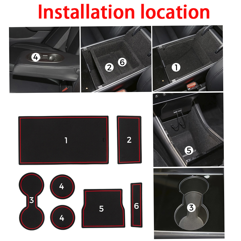 7Pcs-Auto-Car-Accessories-Water-Cup--Coasters-Slot-Non-Slip-Carbon-Fiber-1682307