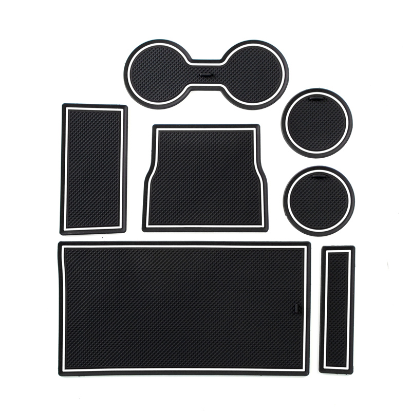 7Pcs-Auto-Car-Accessories-Water-Cup--Coasters-Slot-Non-Slip-Carbon-Fiber-1682307