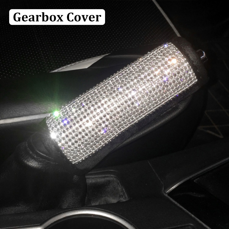 Car-Shift-Knob-Handbrake-Seatbelt-Cover-Bling-Crystal-Gear-Auto-Interior-Decor-1812910
