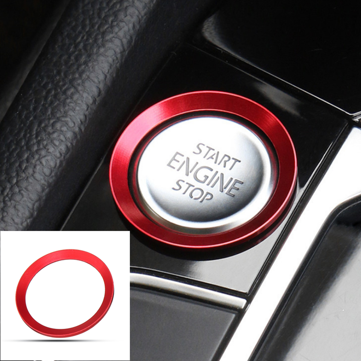 Car-Start-Engine-Stop-Button-Cover-Trim-Red-for-VW-Golf-7-MK7-GTI-R-Jetta-CC-Arteon-1364495