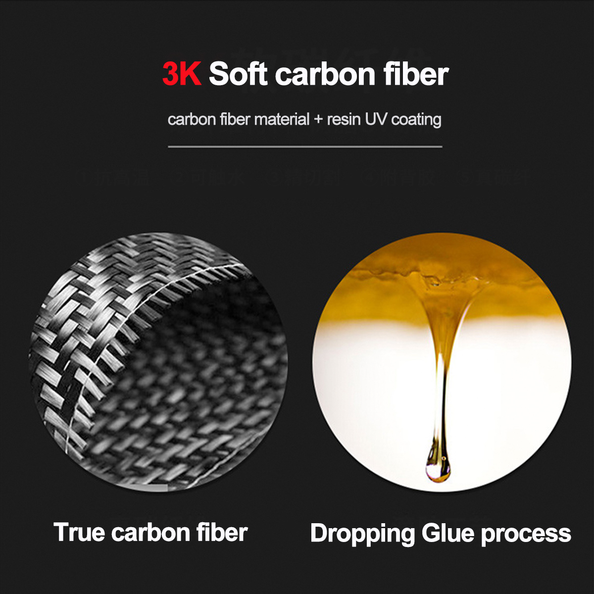 Carbon-Fiber-Inner-Gear-Shift-Box-Panel-Frame-Cover-Trim-For-Ford-Mustang-1684186