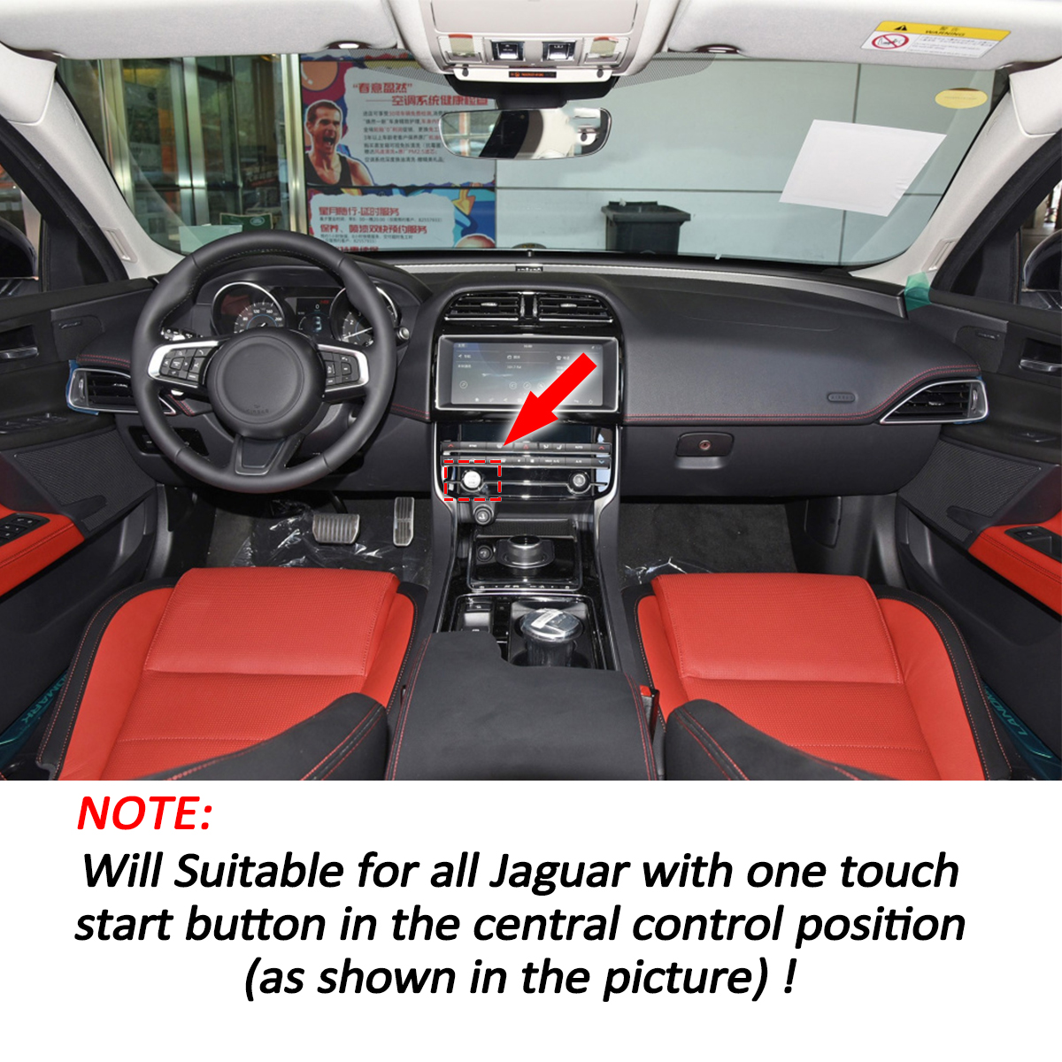 Crystal-Start-Button-Start-Stop-Engine-Switch-Button-Cover-For-Jaguar-1679772