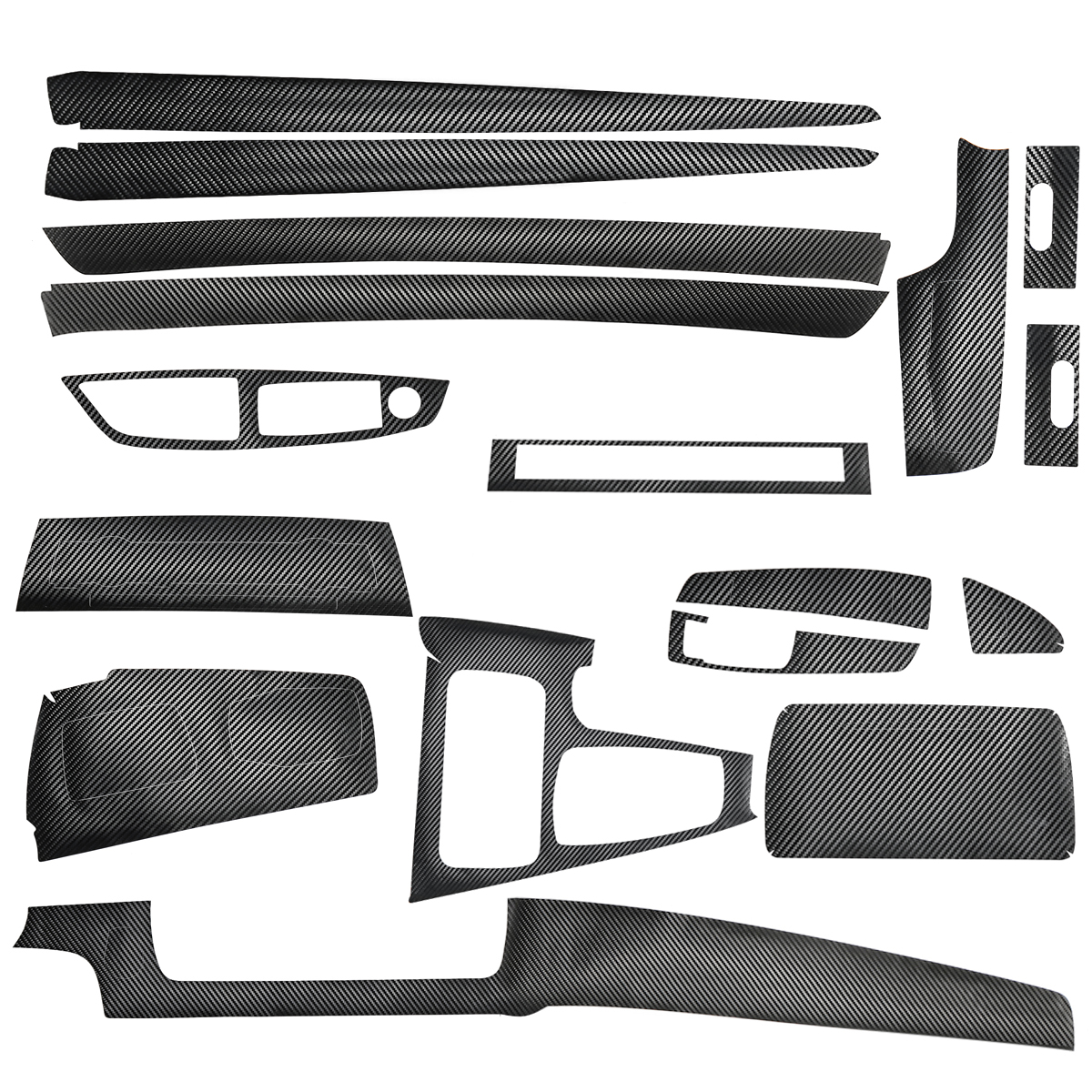 For-BMW-F10-F18-5-Series-Carbon-Fiber-Patern-Sticker-Interior-Vinyl-Decal-Trim-1674373
