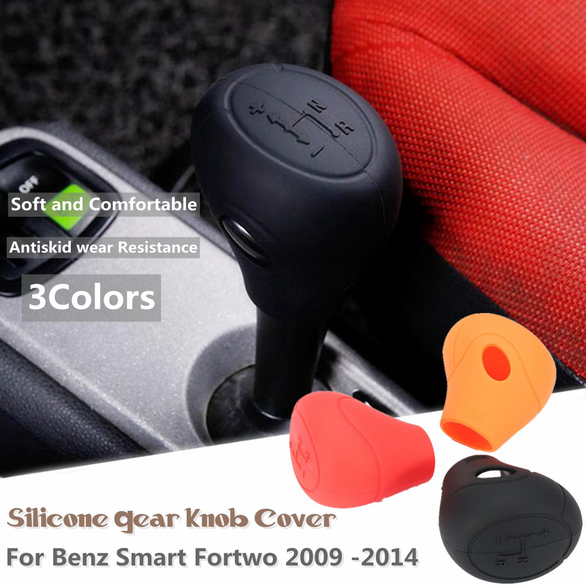 For-Benz-Smart-Fortwo-2009--2014-Silicone-Gear-Knob-Cover-Shift-Glove-Skin-Case-Protective-Case-1234848